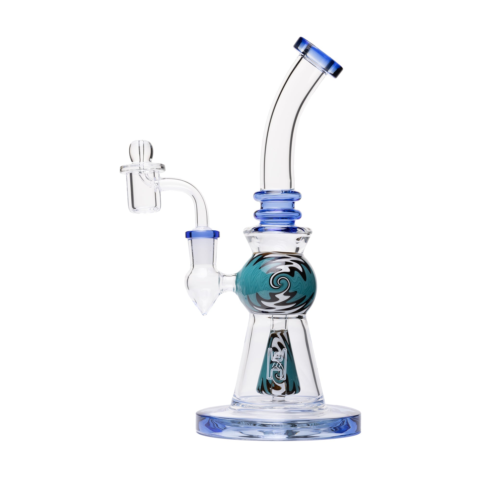 Human Grade 10" Mini Gumball Rig Glass Water Pipe - Discreet Smoker