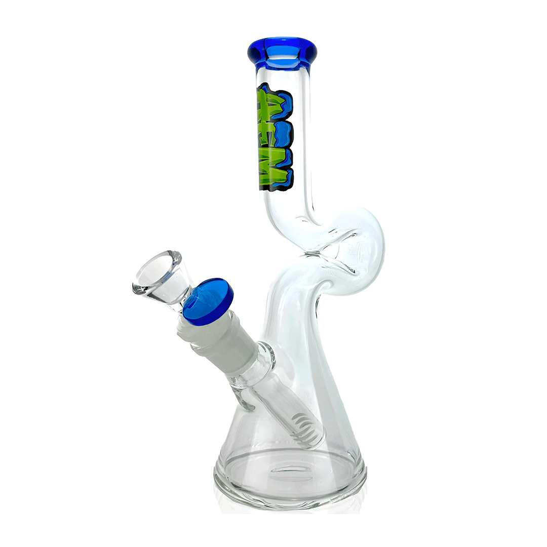 AFM Glass 9" Mini Hunchback Glass Water Pipe - Discreet Smoker