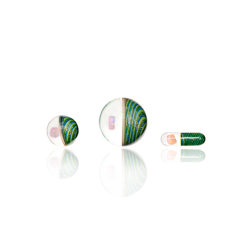 Calibear Classic Opal Terp Slurper Marble Set (3pc) - Discreet Smoker
