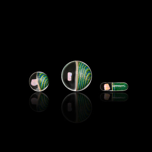 Calibear Classic Opal Terp Slurper Marble Set (3pc) - Discreet Smoker