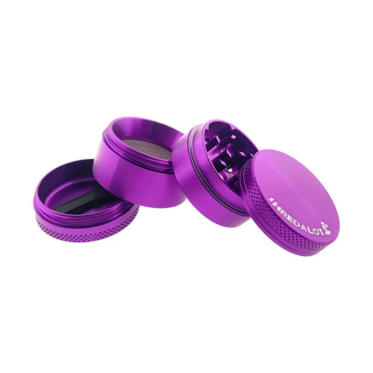 Sir Shredalot 4 Piece Metal Herb Grinder - 40mm - Discreet Smoker