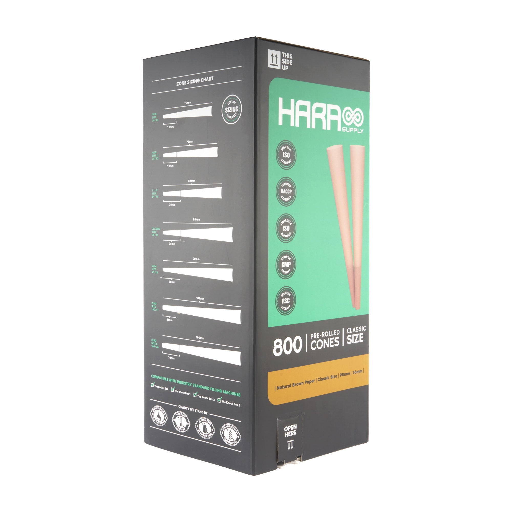 Hara Supply Paper Cones - 98mm - 800pc - Discreet Smoker