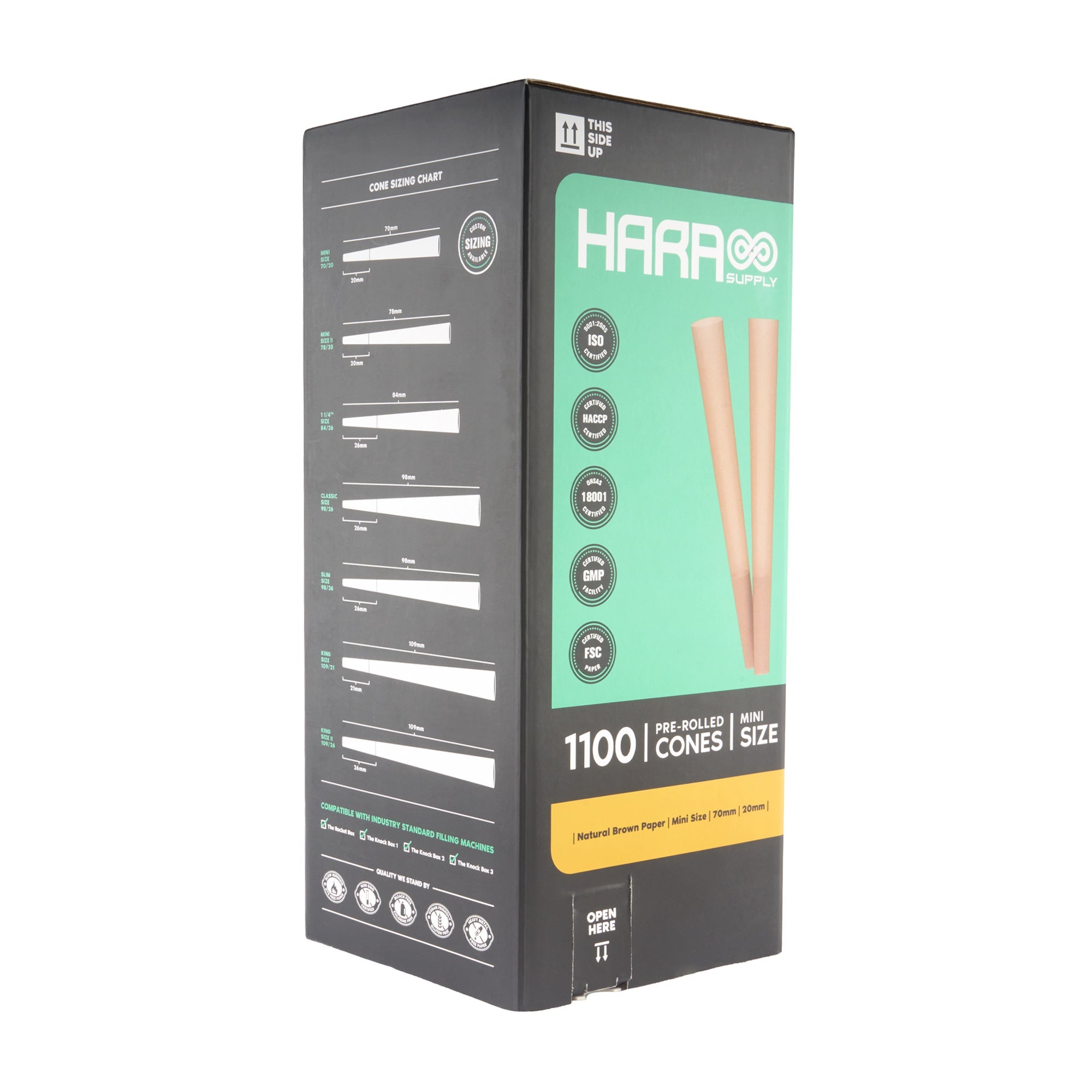 Hara Supply Paper Cones - 70mm - 1100pc - Discreet Smoker