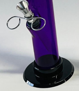 JM Enterprises 6-9-12" Acrylic Straight Tube Bong - Multiple Colors - Discreet Smoker