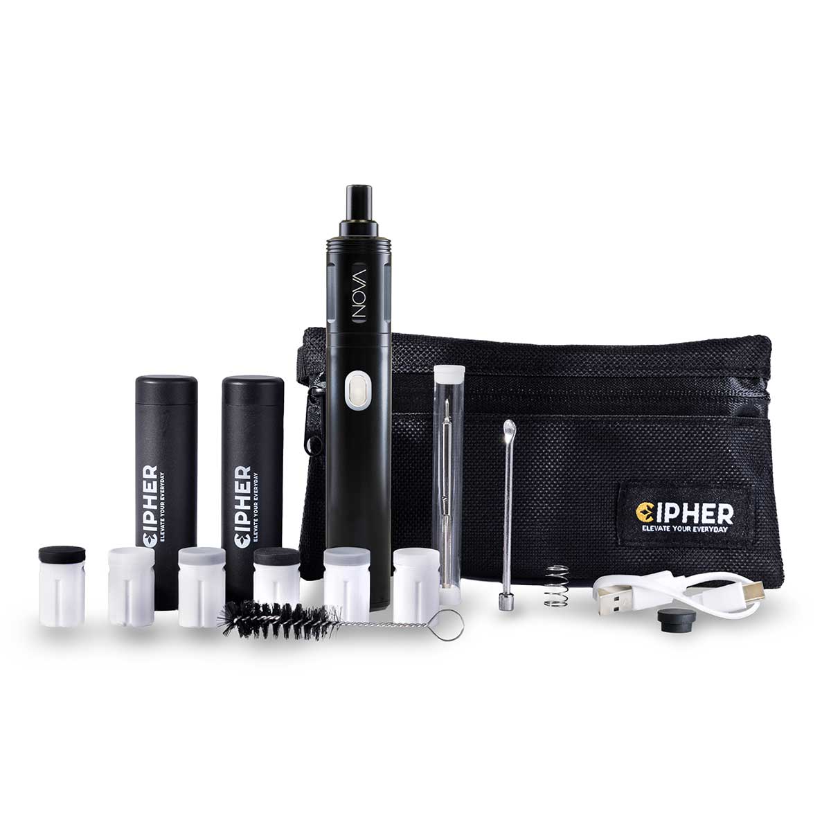 NOVA | Carbon Black - V2 Dry Herb Vaporizer - Discreet Smoker