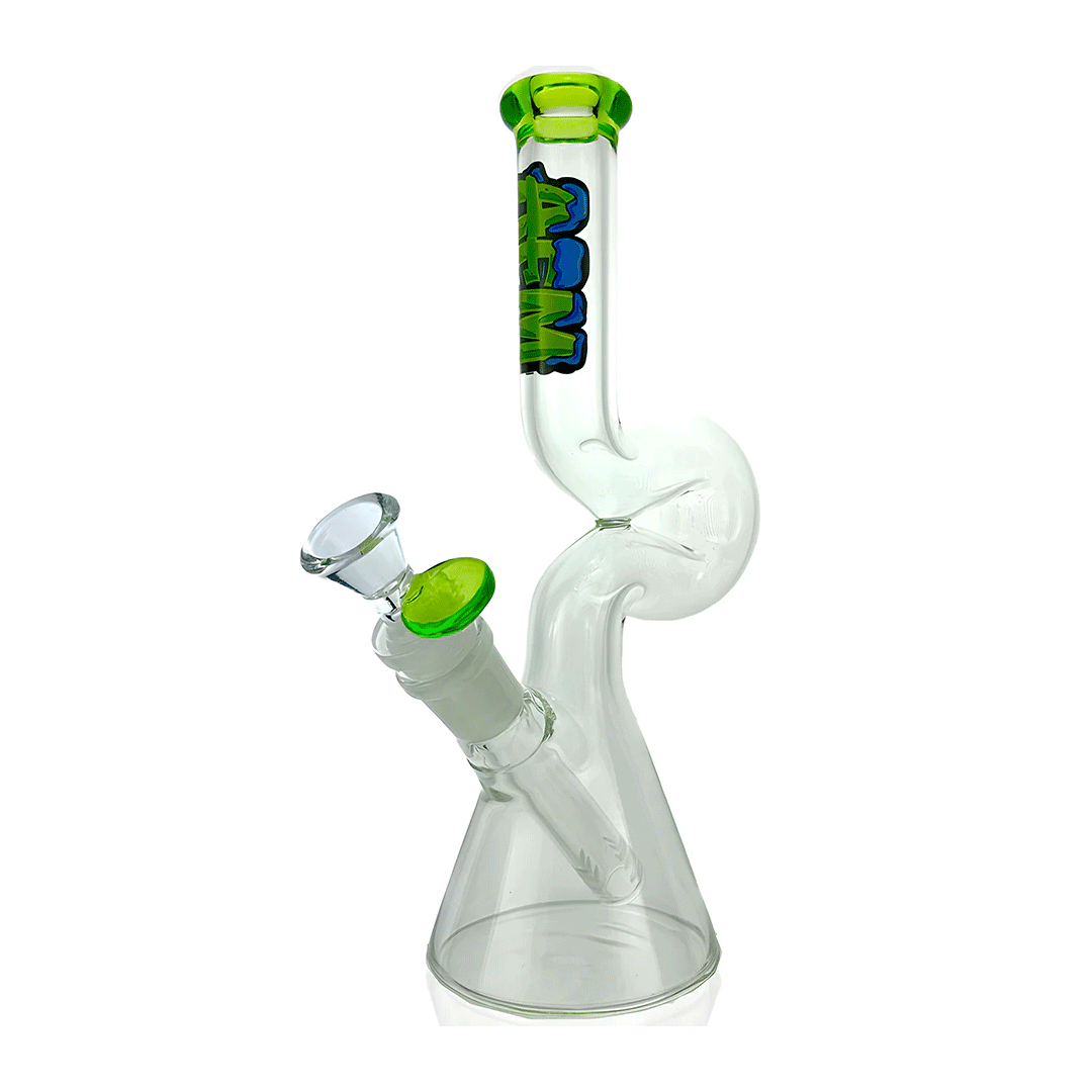 AFM Glass 9" Mini Hunchback Glass Water Pipe - Discreet Smoker