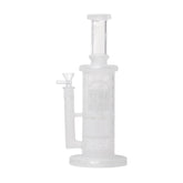 Human Grade Sacred Straight Sandblasted Glass Water Pipe - Discreet Smoker