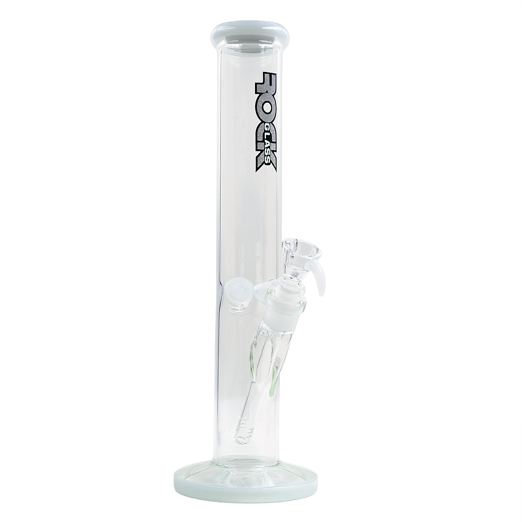 Rock Glass CrystalAxis Straight Tube Bong - Discreet Smoker