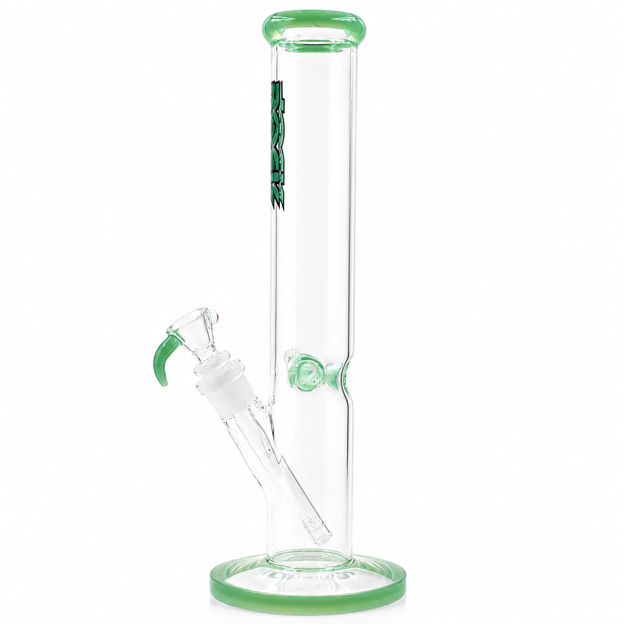 Rock Glass CrystalAxis Straight Tube Bong - Discreet Smoker