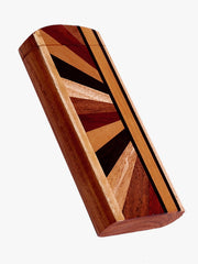 Striped Wood Dugout w/ Horizon Woodworked Design - Discreet Smoker