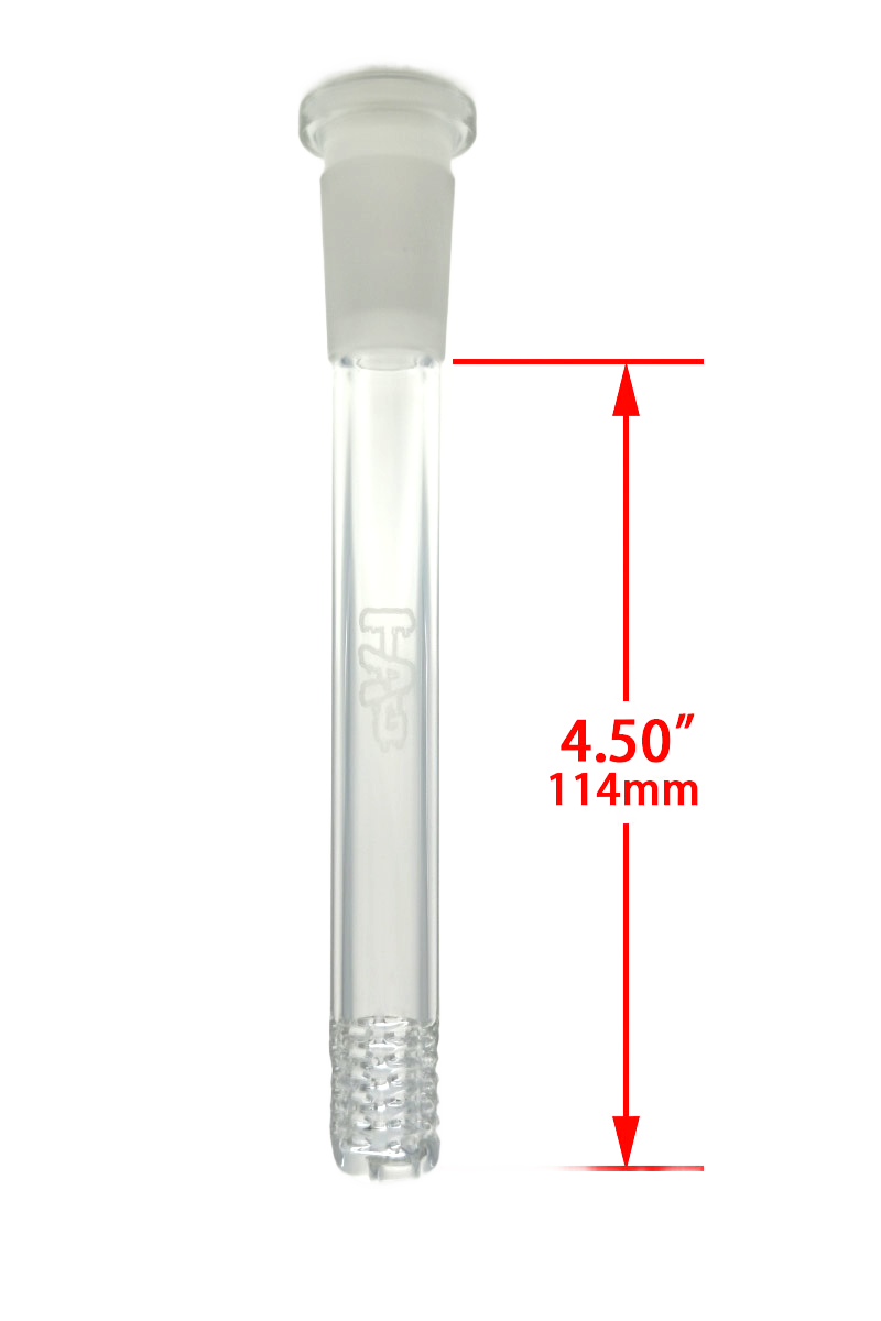 TAG - 18/14MM 6 Row x 3 (54 Hole) Open End Gridded Super Slit Downstem (5.50") - Discreet Smoker