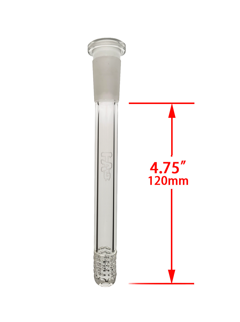 TAG - 18/14MM 6 Row x 3 (54 Hole) Open End Gridded Super Slit Downstem (5.50") - Discreet Smoker