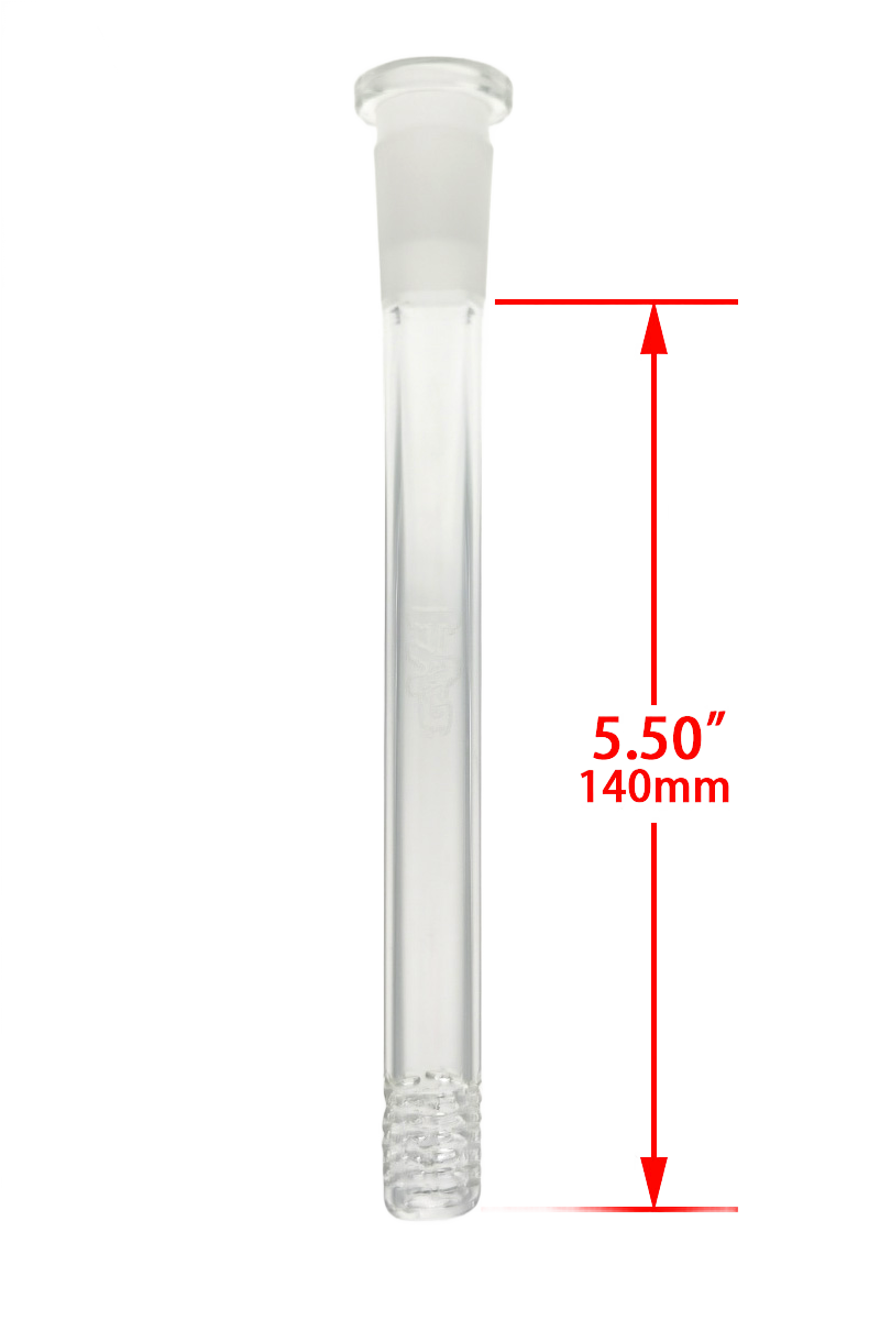 TAG - 18/14MM 6 Row x 3 (54 Hole) Open End Gridded Super Slit Downstem (5.50") - Discreet Smoker