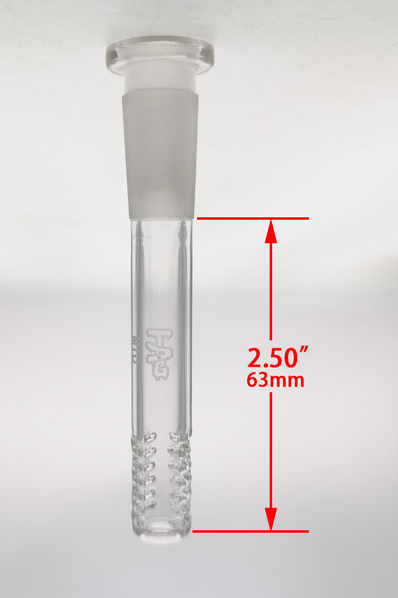 TAG - 14/10MM 6 Row x 2 (36 Hole) Open End Gridded Super Slit Downstem - Discreet Smoker