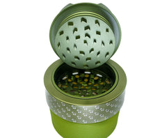 4 Piece Aluminum Herb Grinder | AITH v.I – OG - Repeat Pattern - Discreet Smoker
