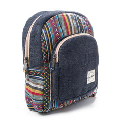 hempmini backpack blue boho