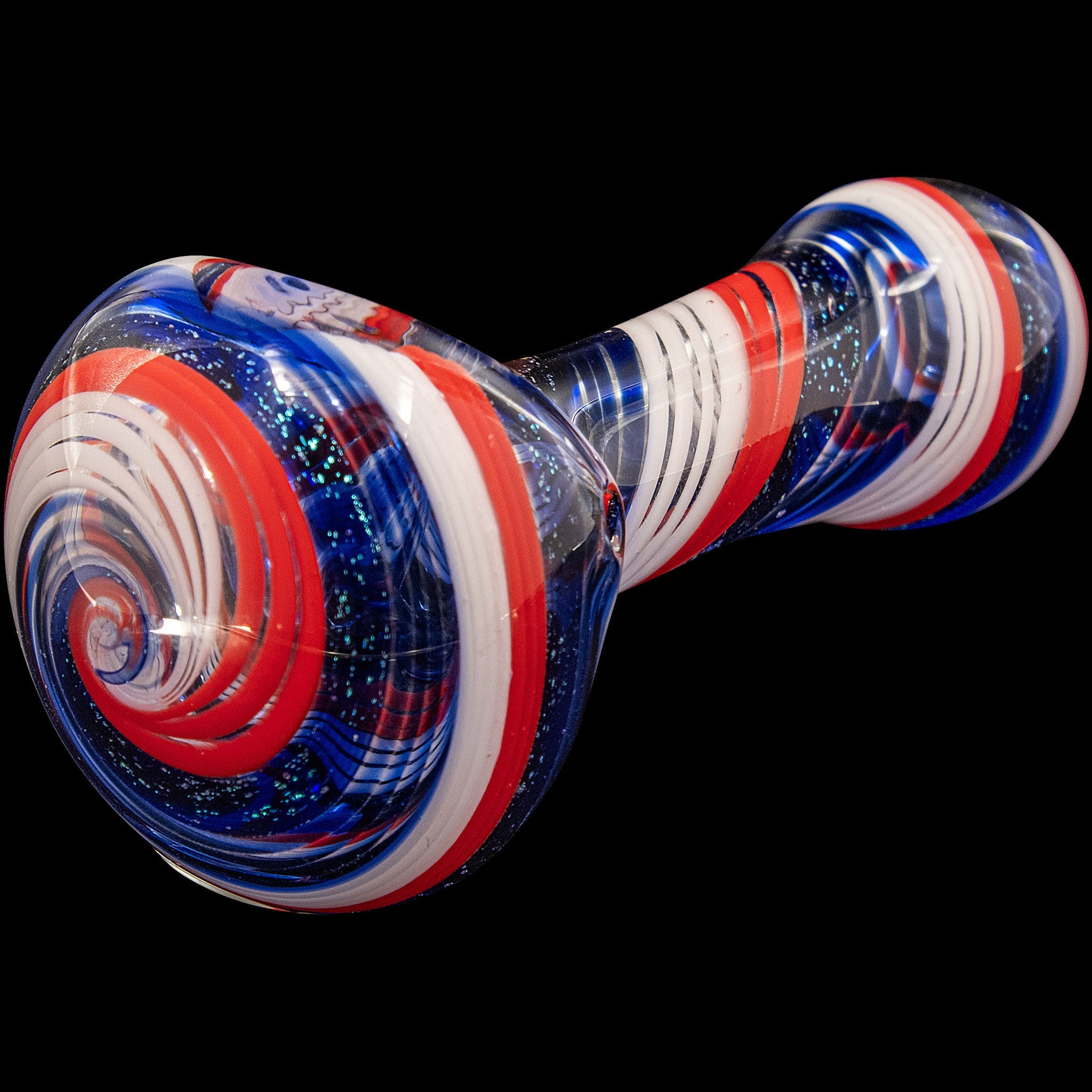"Stars and Stripes" Glass Spoon Pipe - Discreet Smoker