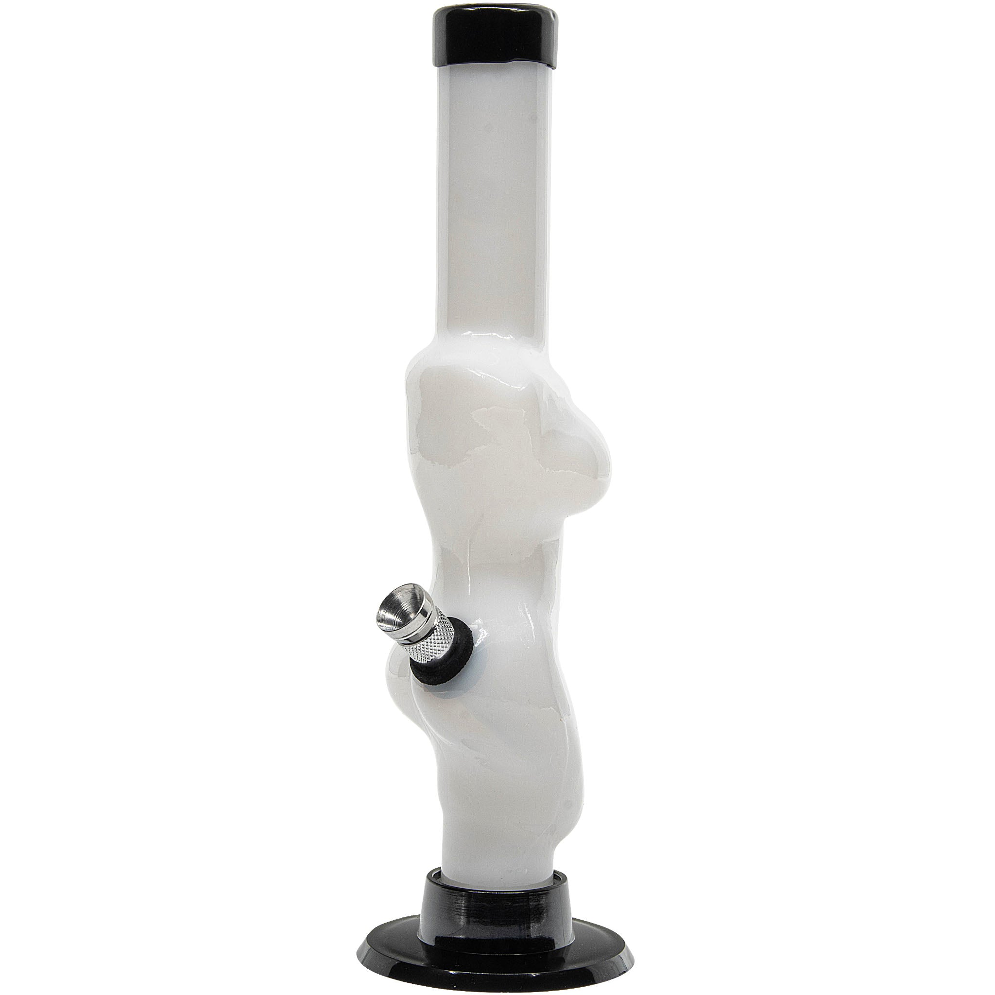 JM Enterprises 8" Acrylic Lady Contour Bong - Multiple Colors - Discreet Smoker