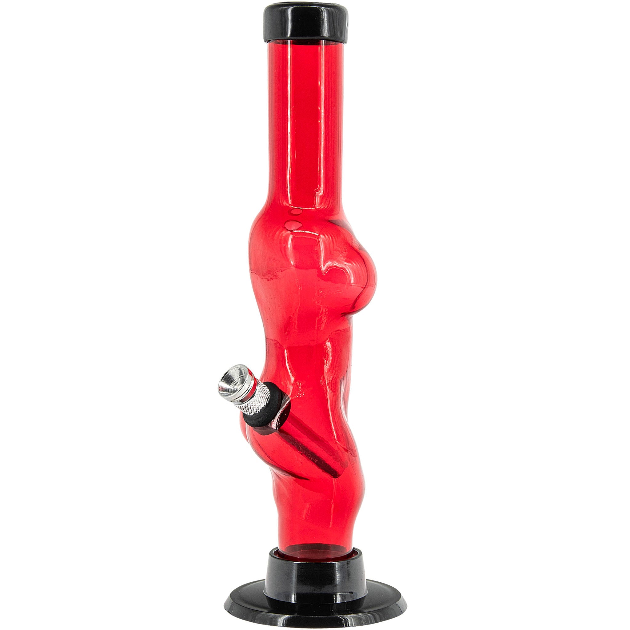 JM Enterprises 8" Acrylic Lady Contour Bong - Multiple Colors - Discreet Smoker