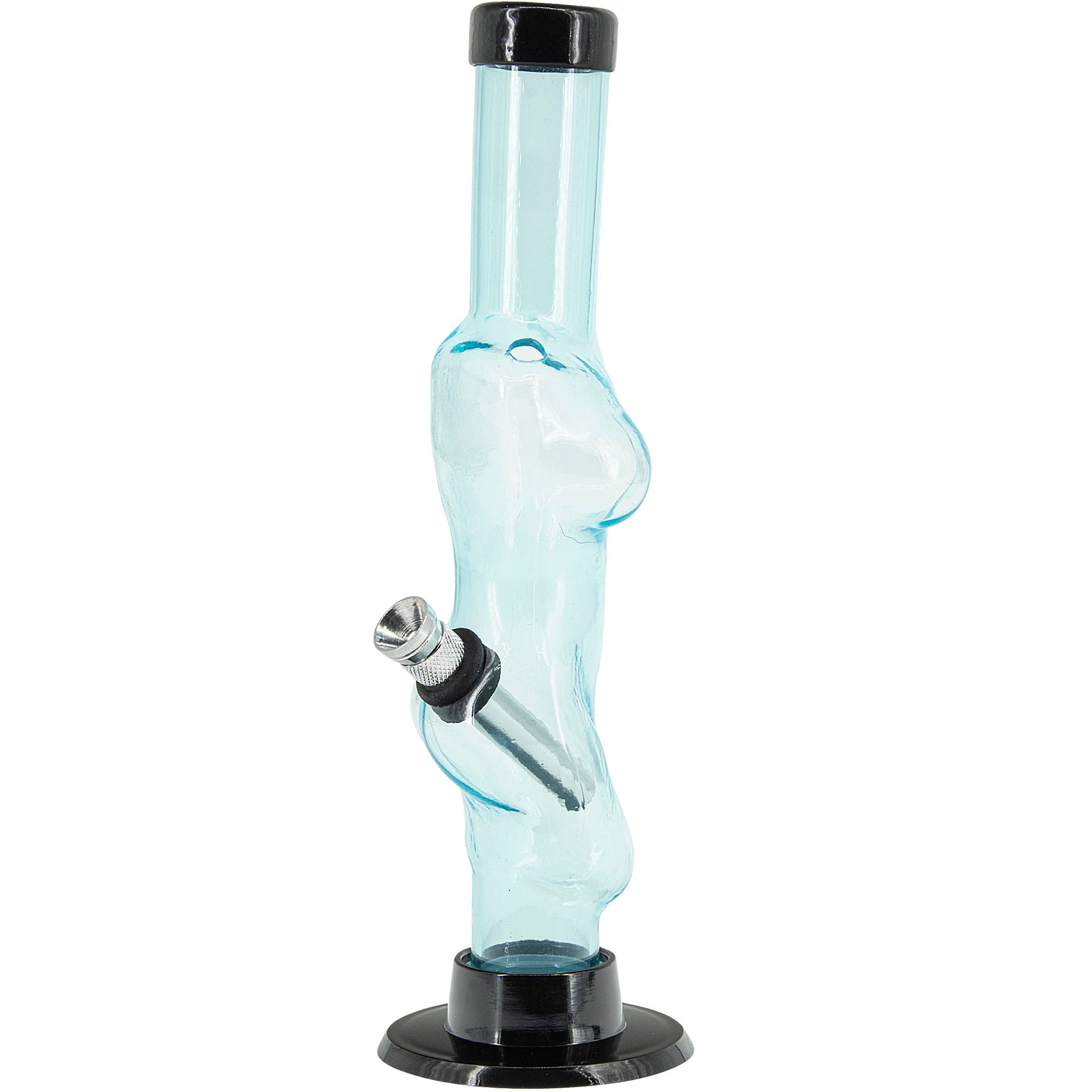 JM Enterprises 8" Acrylic Lady Contour Bong - Multiple Colors - Discreet Smoker