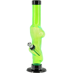 JM Enterprises 8" Acrylic Lady Contour Bong - Multiple Colors - Discreet Smoker
