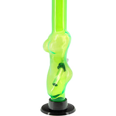 JM Enterprises 8" Acrylic Lady Contour Bong - Multiple Colors - Discreet Smoker
