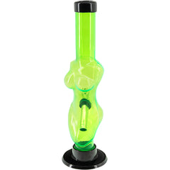 JM Enterprises 8" Acrylic Lady Contour Bong - Multiple Colors - Discreet Smoker