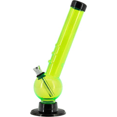 JM Enterprises 8" Acrylic Angled Neck Bubble Bong - Multiple Colors - Discreet Smoker