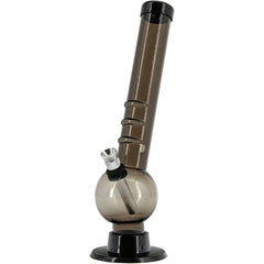 JM Enterprises 8" Acrylic Angled Neck Bubble Bong - Multiple Colors - Discreet Smoker
