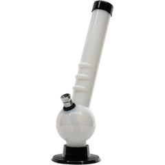 JM Enterprises 8" Acrylic Angled Neck Bubble Bong - Multiple Colors - Discreet Smoker