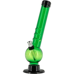 JM Enterprises 8" Acrylic Angled Neck Bubble Bong - Multiple Colors - Discreet Smoker