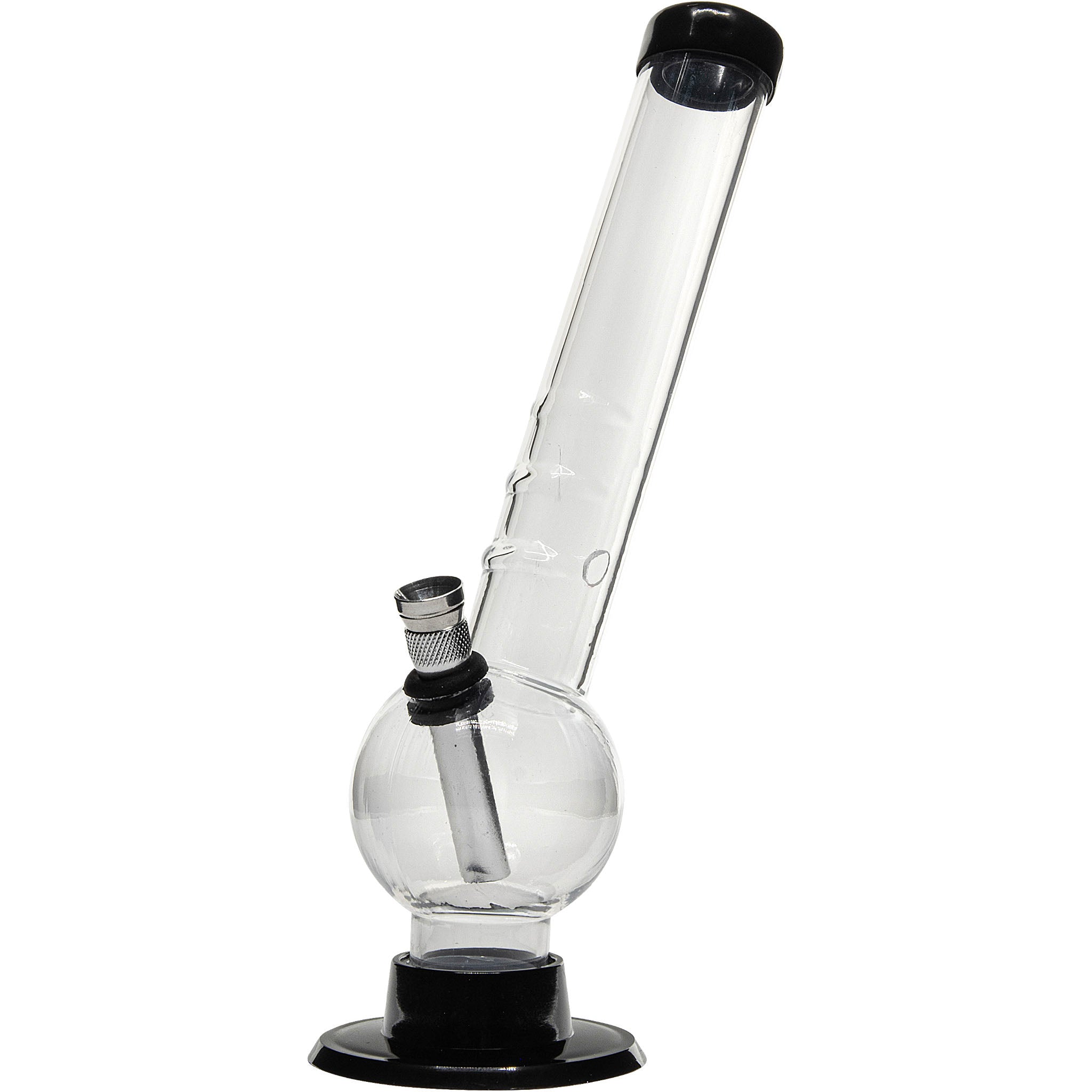 JM Enterprises 8" Acrylic Angled Neck Bubble Bong - Multiple Colors - Discreet Smoker