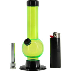 JM Enterprises 6" Acrylic Bubble Bong - Multiple Colors - Discreet Smoker