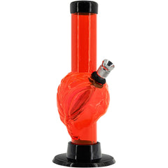 JM Enterprises Mini Skull Acrylic Bong - 6" Tall - Multiple Colors - Discreet Smoker
