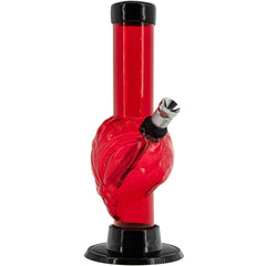 JM Enterprises Mini Skull Acrylic Bong - 6" Tall - Multiple Colors - Discreet Smoker