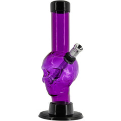 JM Enterprises Mini Alien Head Acrylic Bong - 6" Tall - Multiple Colors - Discreet Smoker