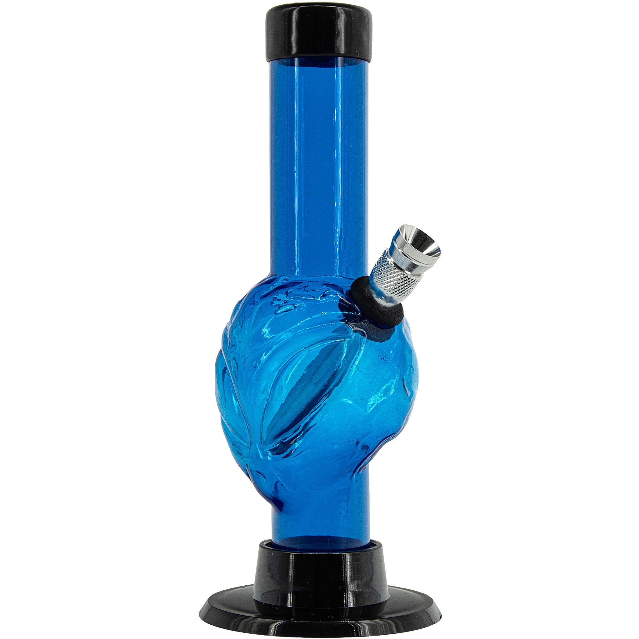 JM Enterprises Mini Skull Acrylic Bong - 6" Tall - Multiple Colors - Discreet Smoker