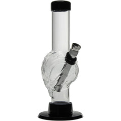 JM Enterprises Mini Skull Acrylic Bong - 6" Tall - Multiple Colors - Discreet Smoker