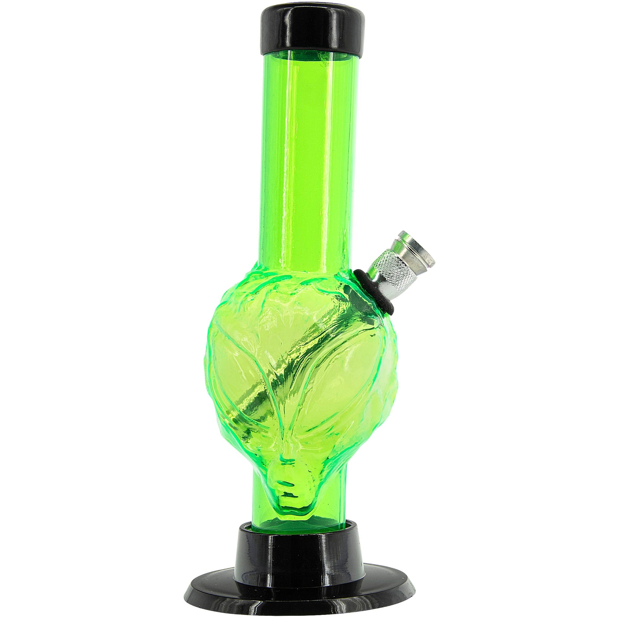 JM Enterprises Mini Skull Acrylic Bong - 6" Tall - Multiple Colors - Discreet Smoker