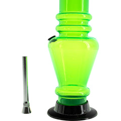 JM Enterprises 12" Acrylic Vase Base Bong - Multiple Colors - Discreet Smoker