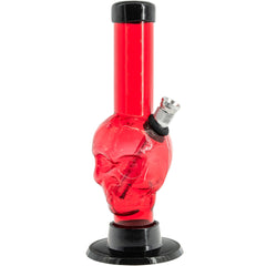 JM Enterprises Mini Alien Head Acrylic Bong - 6" Tall - Multiple Colors - Discreet Smoker