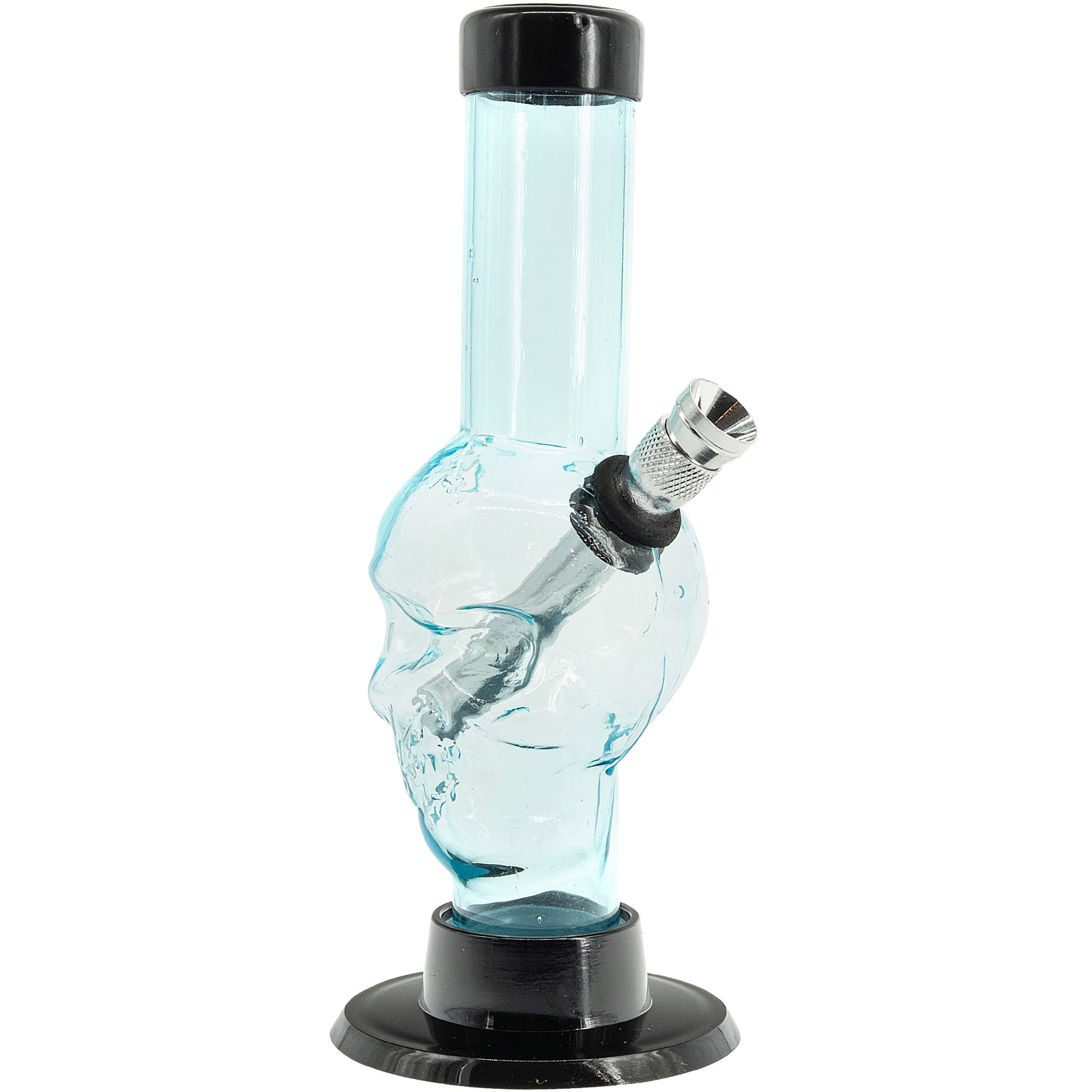 JM Enterprises Mini Alien Head Acrylic Bong - 6" Tall - Multiple Colors - Discreet Smoker