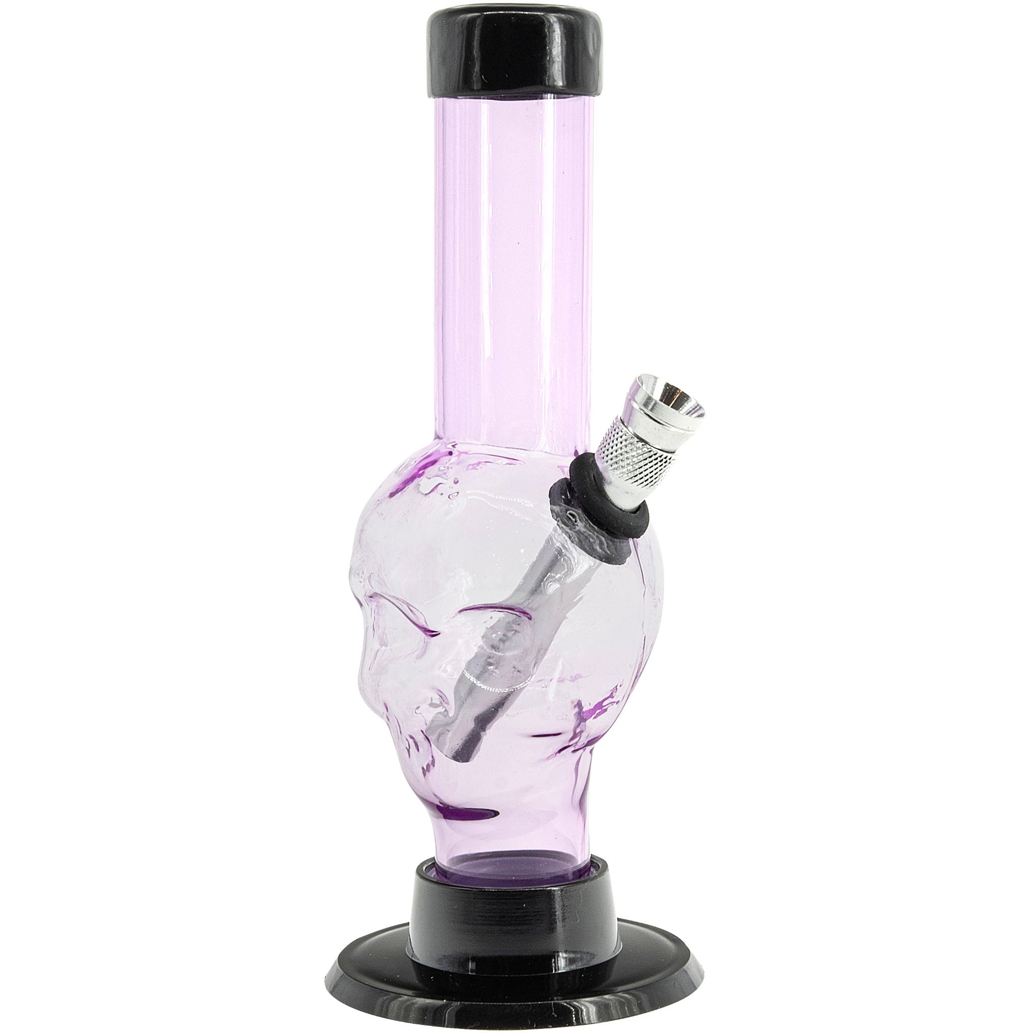 JM Enterprises Mini Alien Head Acrylic Bong - 6" Tall - Multiple Colors - Discreet Smoker