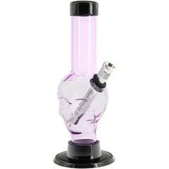 JM Enterprises Mini Alien Head Acrylic Bong - 6" Tall - Multiple Colors - Discreet Smoker