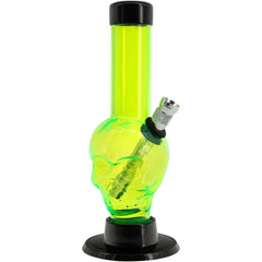 JM Enterprises Mini Alien Head Acrylic Bong - 6" Tall - Multiple Colors - Discreet Smoker