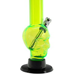 JM Enterprises Mini Alien Head Acrylic Bong - 6" Tall - Multiple Colors - Discreet Smoker