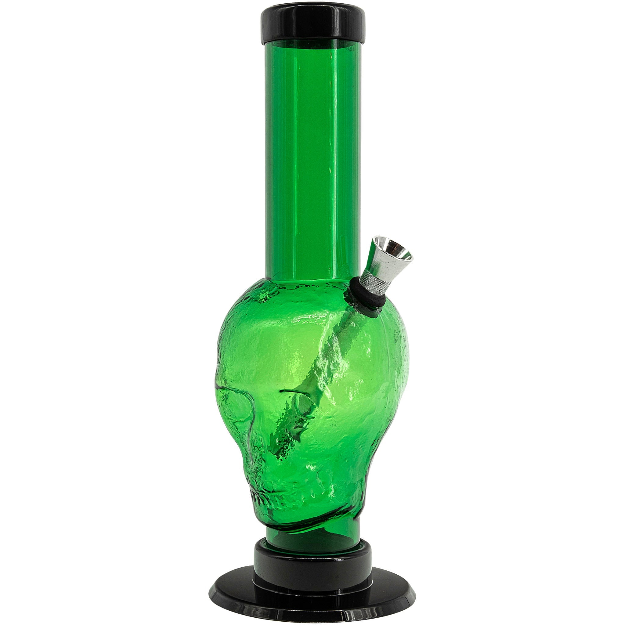 JM Enterprises 9-12" Acrylic Skull Bong - Multiple Colors - Discreet Smoker