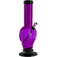 JM Enterprises 9-12" Acrylic Skull Bong - Multiple Colors - Discreet Smoker