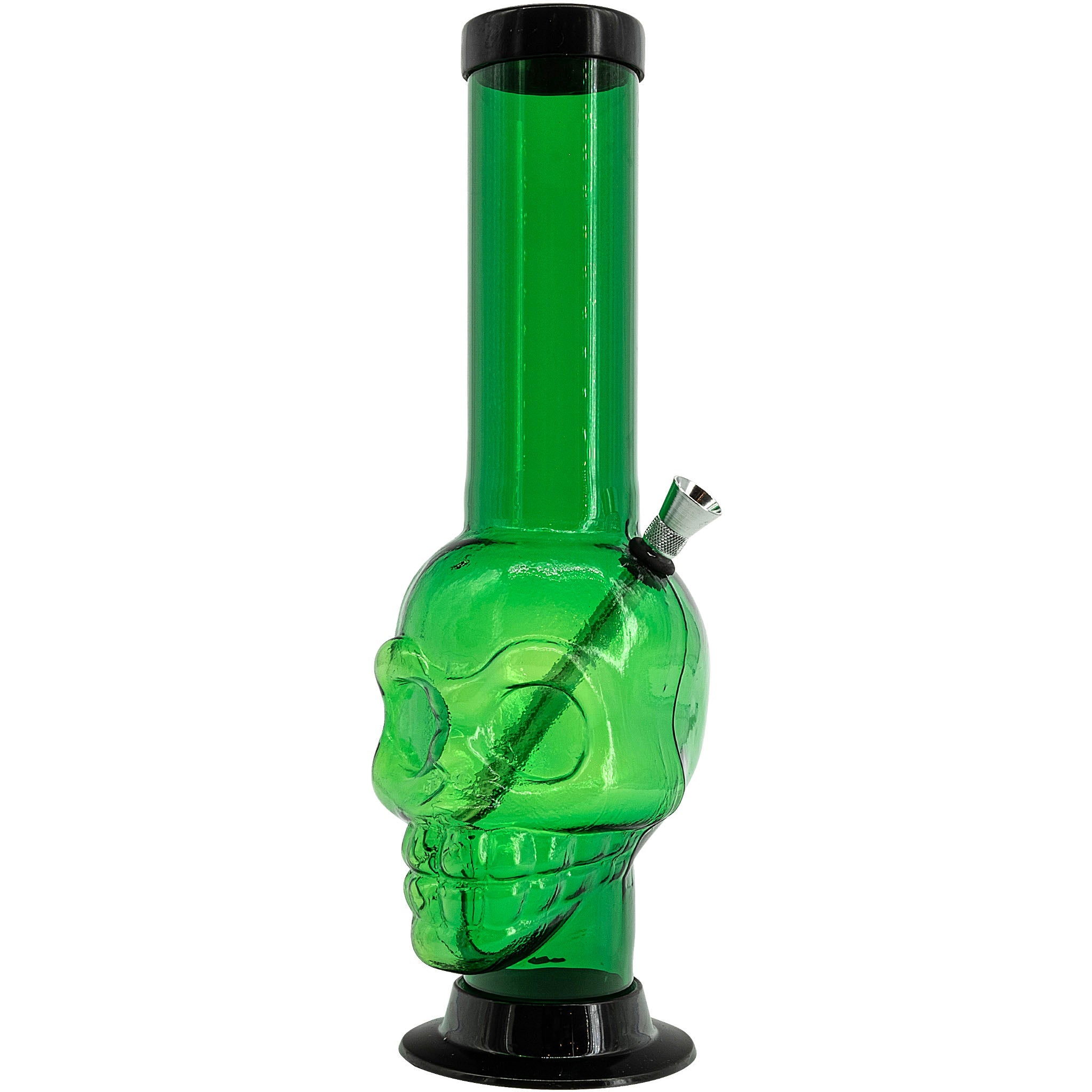 JM Enterprises 12-15" Acrylic Skull Chamber Bong - Multiple Colors - Discreet Smoker