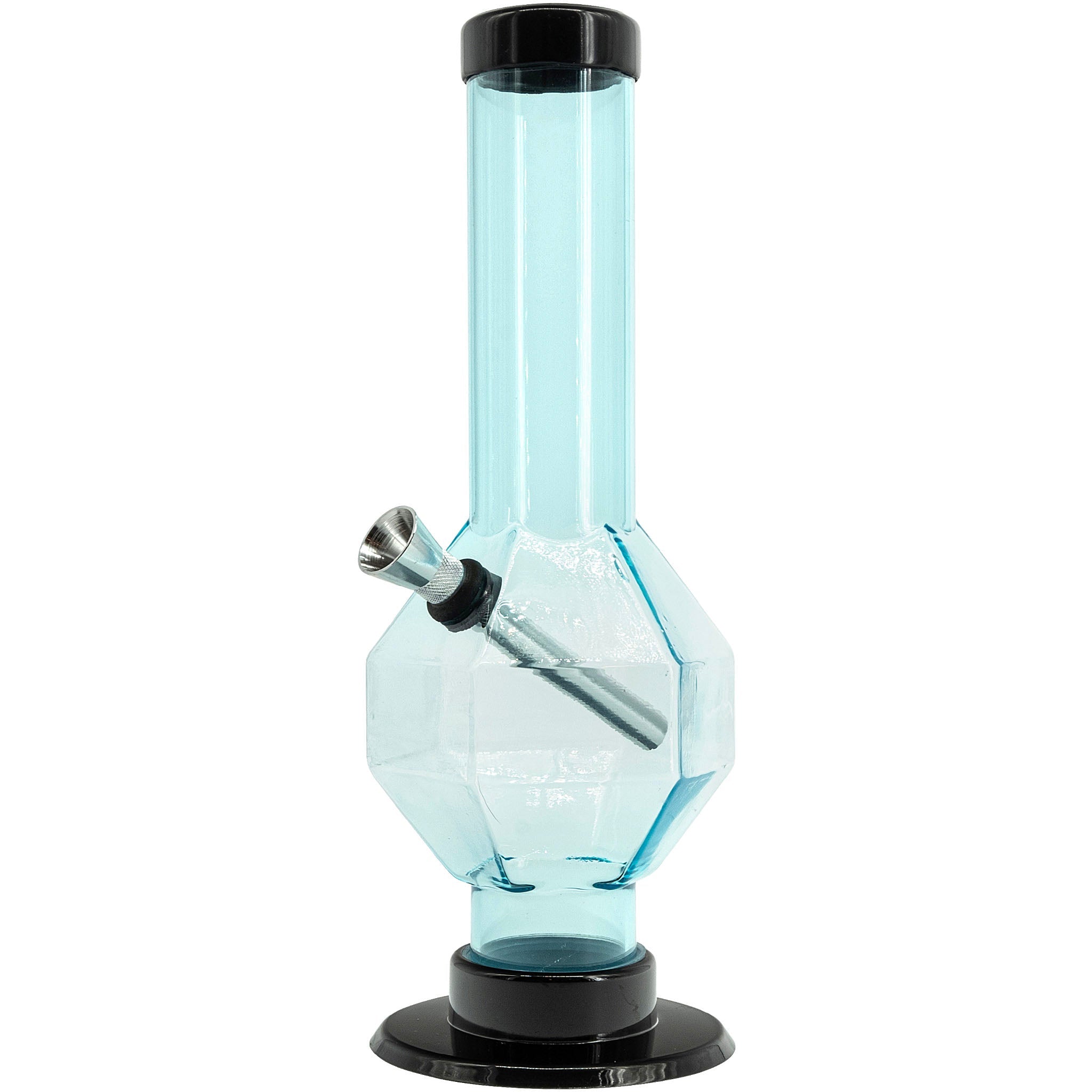 JM Enterprises 9-12" Acrylic Diamond Bong - Multiple Colors - Discreet Smoker